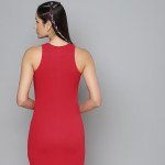 Red Cotton Bodycon Dress